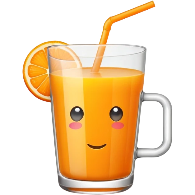 Orange juice with arms emoji