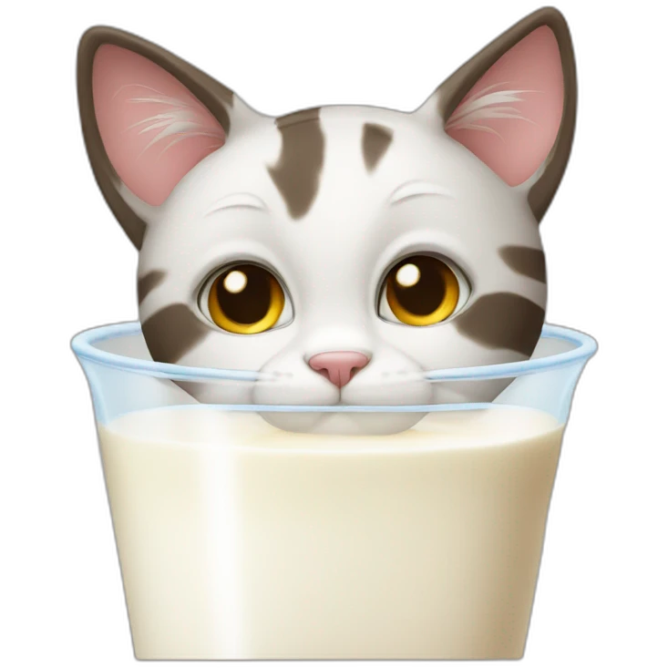 a cat drinking milk emoji