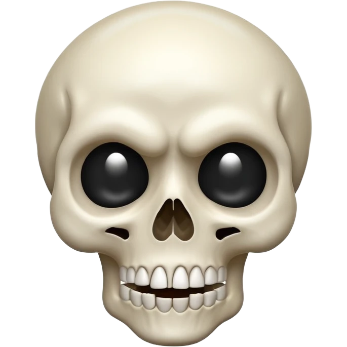 Make a ios shocking skull smoji emoji