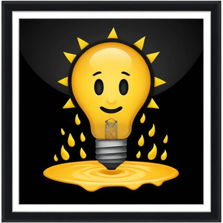"Ideas" in a tarpit, just like how dinosaurs died in the tarpit, but the main character is that "idea" emoji