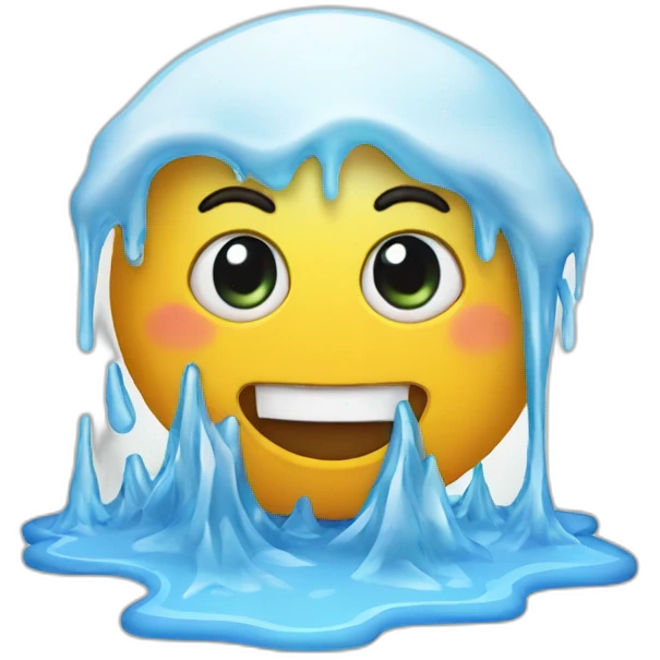 Ice melting  emoji