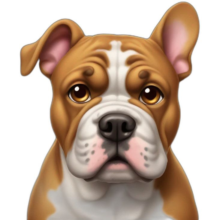 Bull dog francés negro emoji