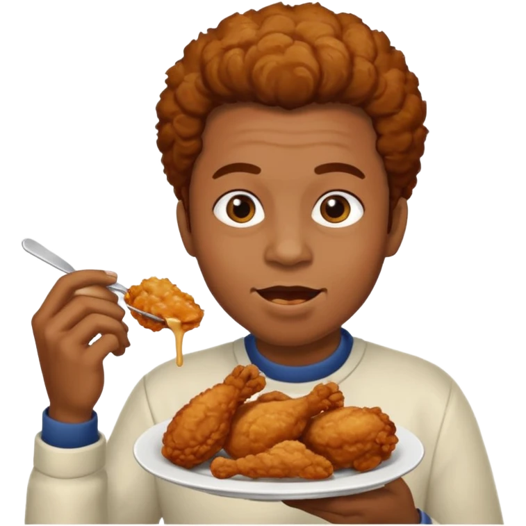 Black person chicken emoji