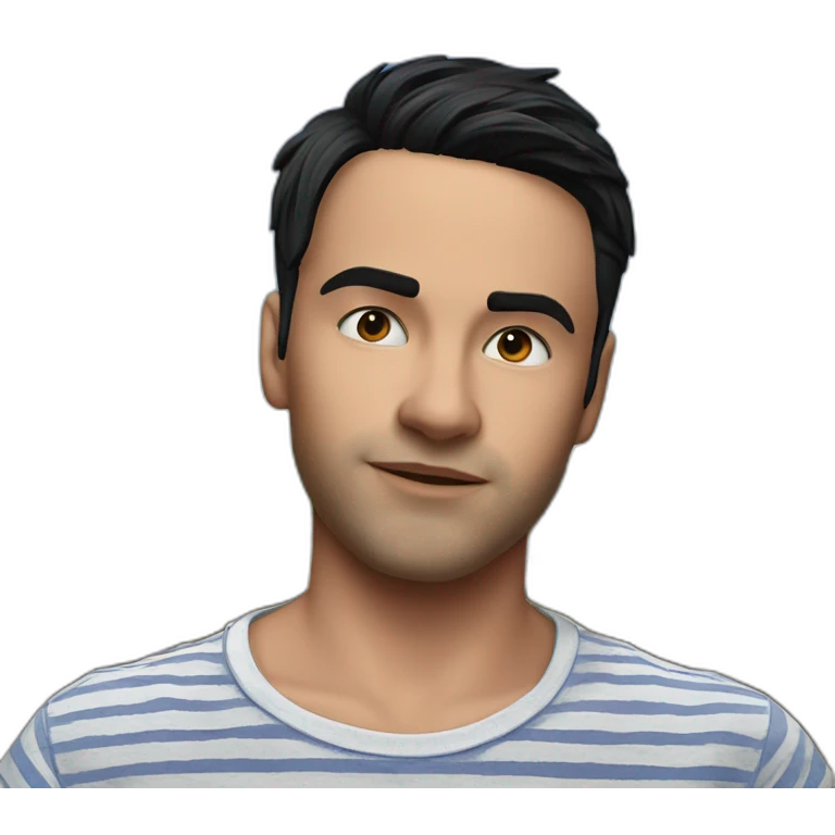 solo male in striped shirt emoji