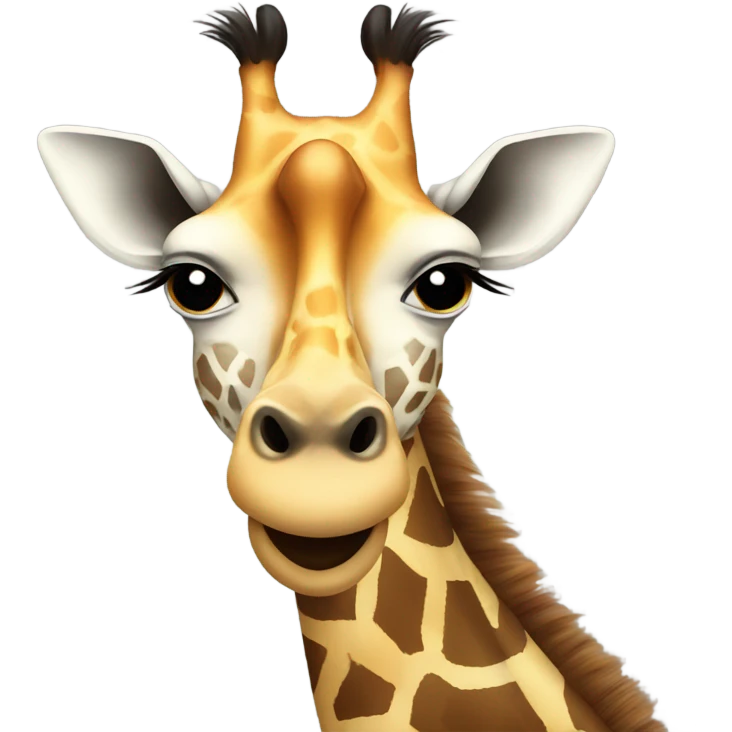 Giraffe with cry face emoji