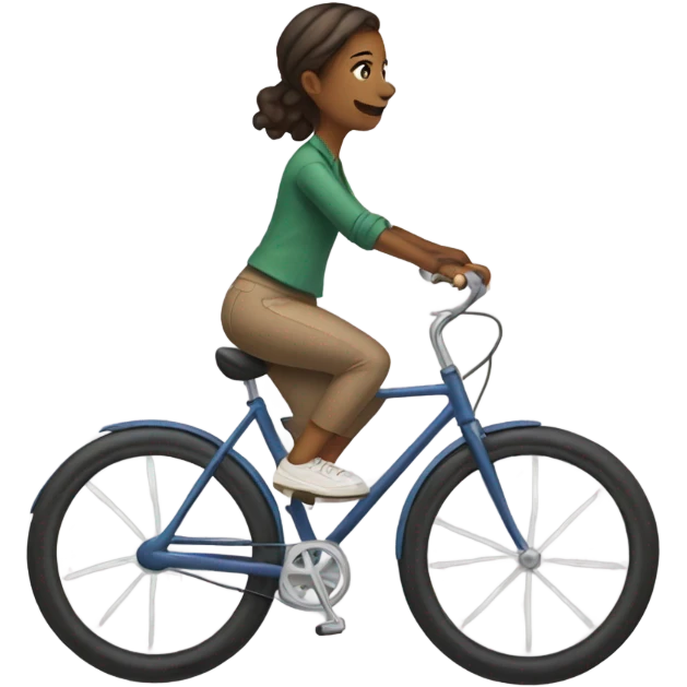 Lily riding a bike emoji