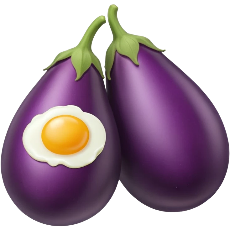 Eggplant with 2eggs emoji
