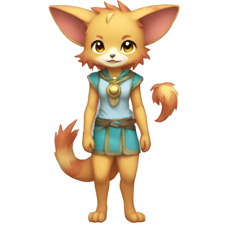 Anthro Sona Fakémon Full Body emoji