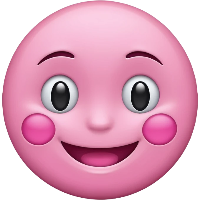 Pink smiling face emoji