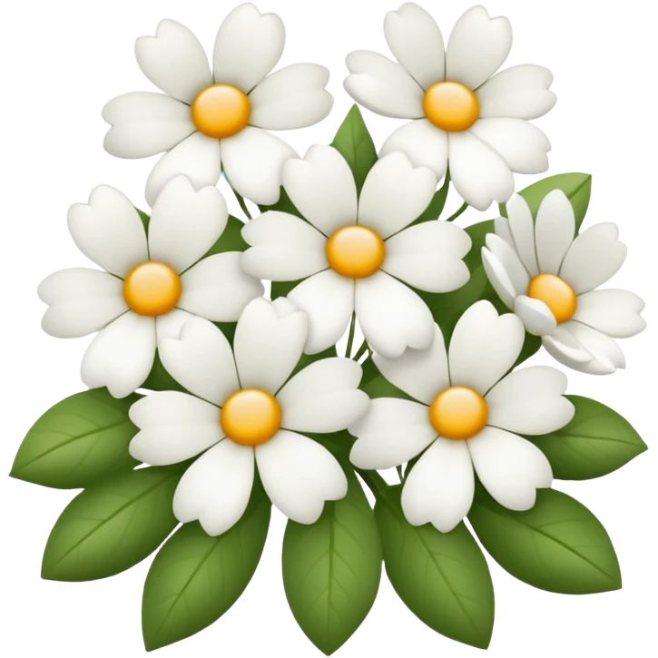 white flowers  emoji