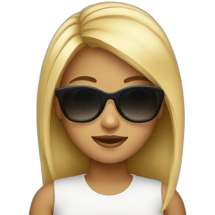 girl with sunglasses emoji