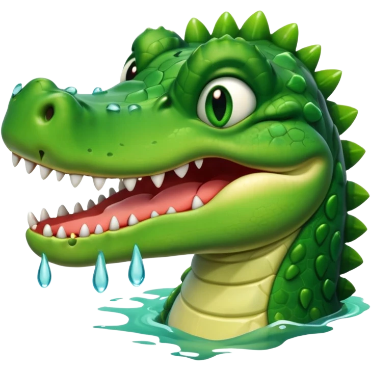 crocodile,crying hysterically emoji