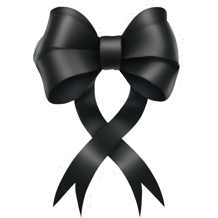 Black ribbon bow emoji