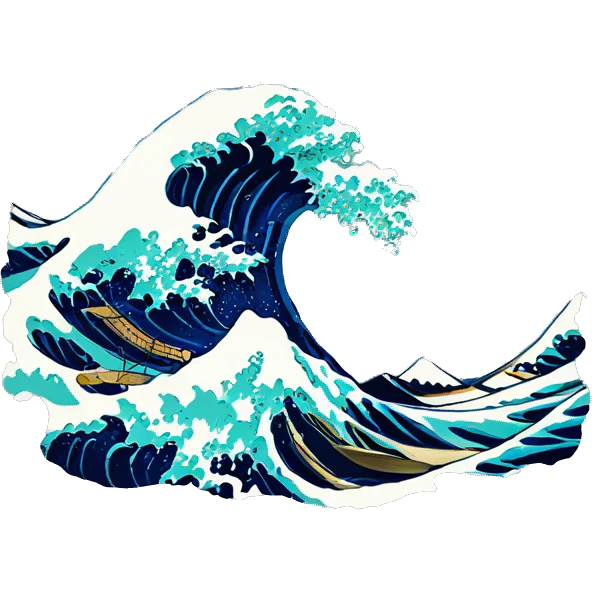 Kanagawa wave emoji