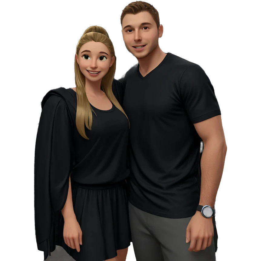 smiling couple in night attire emoji