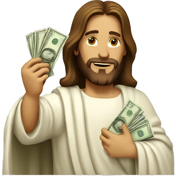 jesus with money emoji