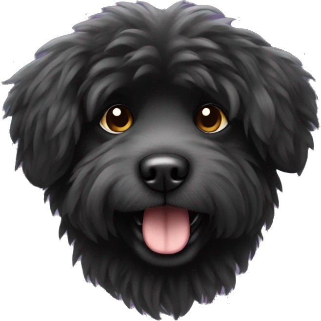 Black fluffy dog emoji