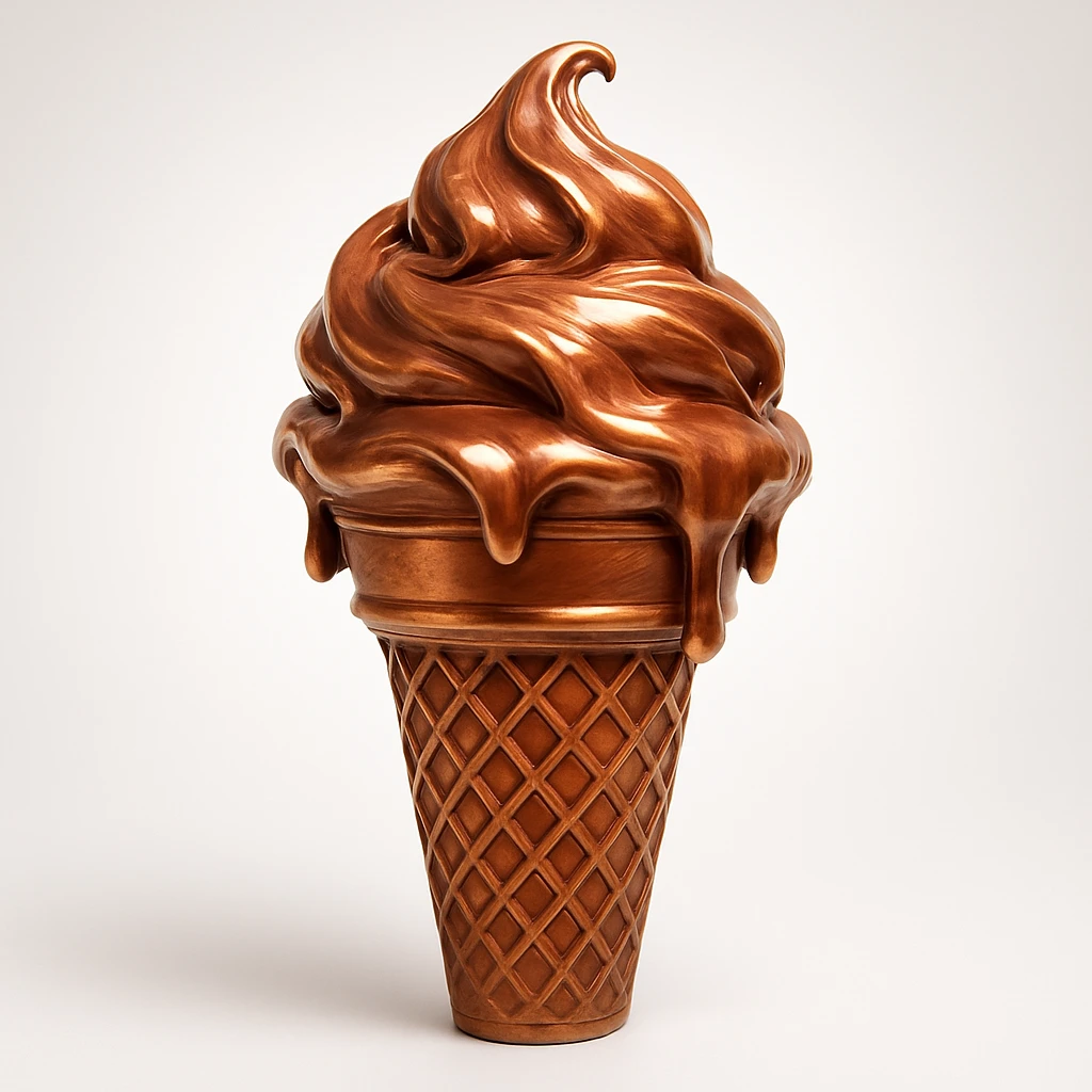 happy children with melting ice cream cones emoji