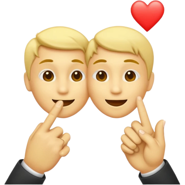 Classic emoji holding pointer and index fingers stuck together he just kissed into the air in solitude emoji
