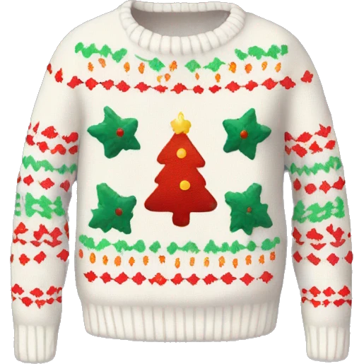 Cute christmas sweater with lights  emoji
