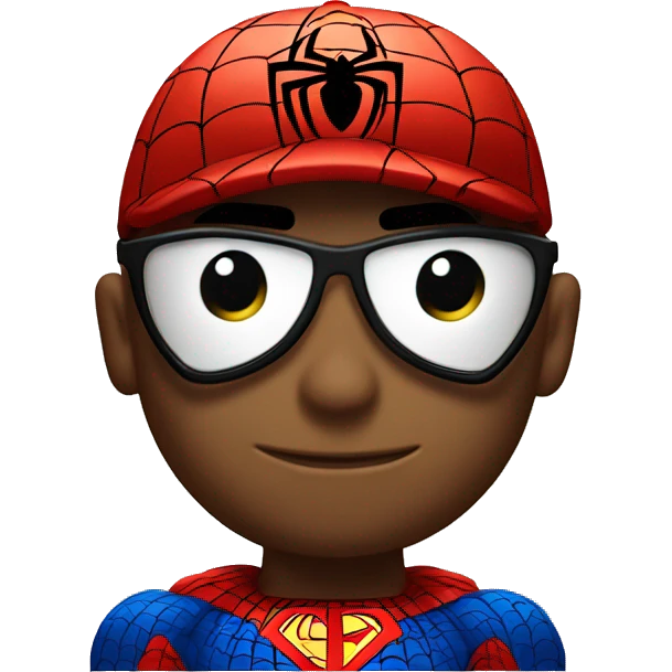 Spideman avec la cap d superman emoji