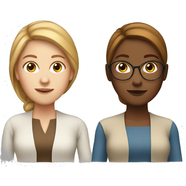 White woman Teacher with brown long hir without glasses emoji