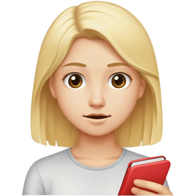Blondish teenager doing stuff emoji