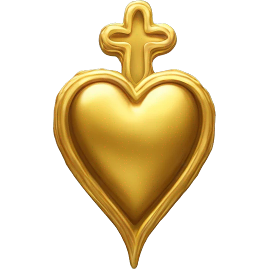 gold sacred heart emoji
