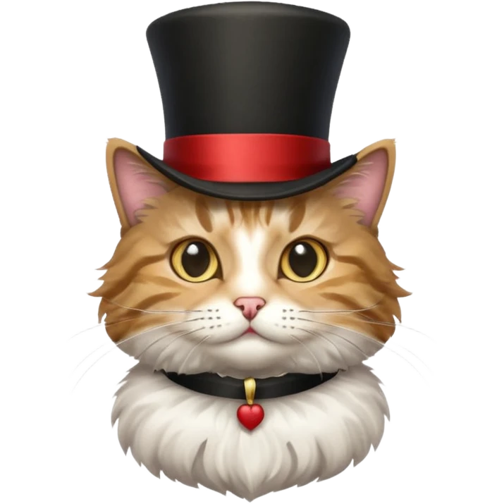 cat wearing a tophat emoji