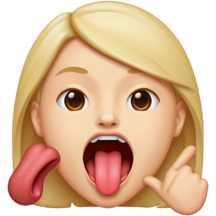 Tongue out shaking emoji