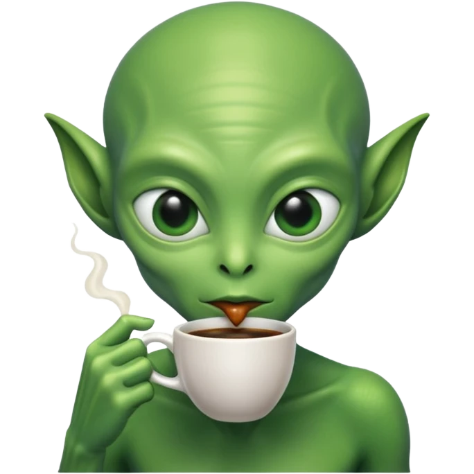 alien tomando café  emoji