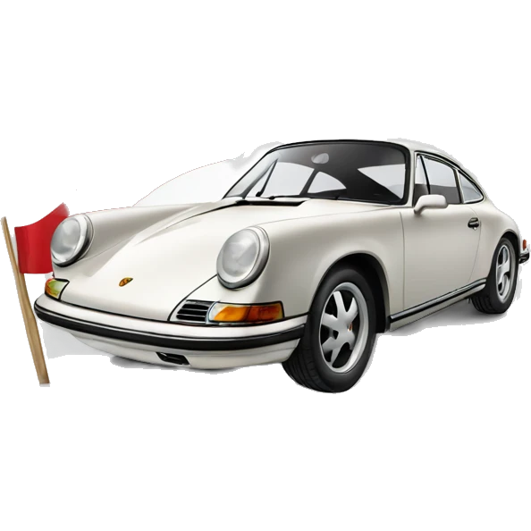 a porsche car with a hungarian flag emoji