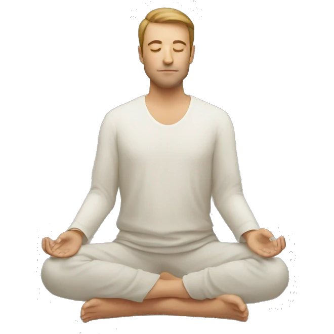 european man meditating emoji