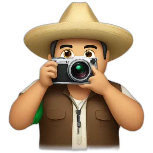 Mexican fatty guy with a fujifilm camera emoji