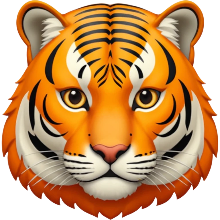 Tigre adulto feroz en la cima  emoji