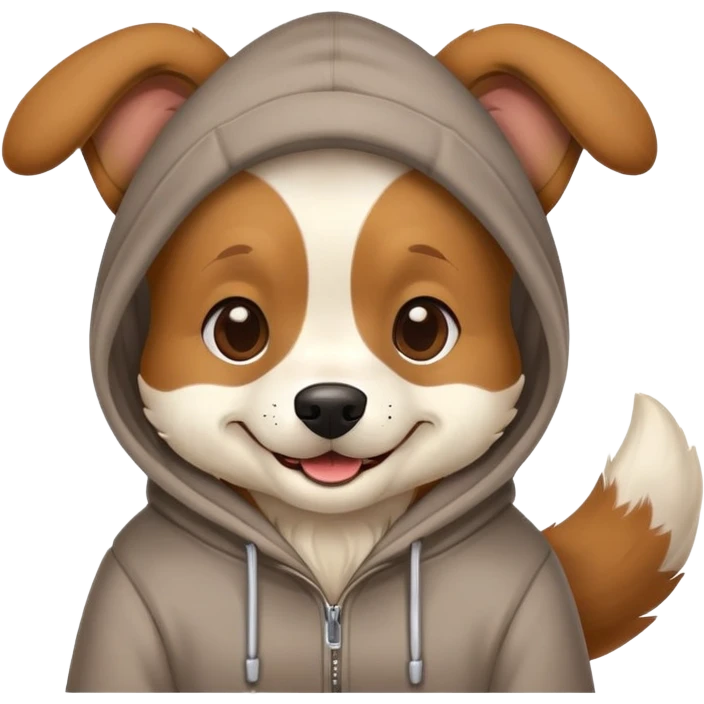 dog wearing a hoodie  emoji
