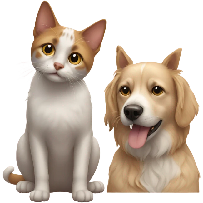 Cat and dog emoji
