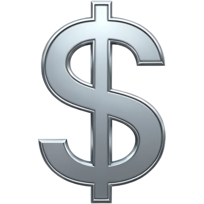 $ dollar metal symbol emoji