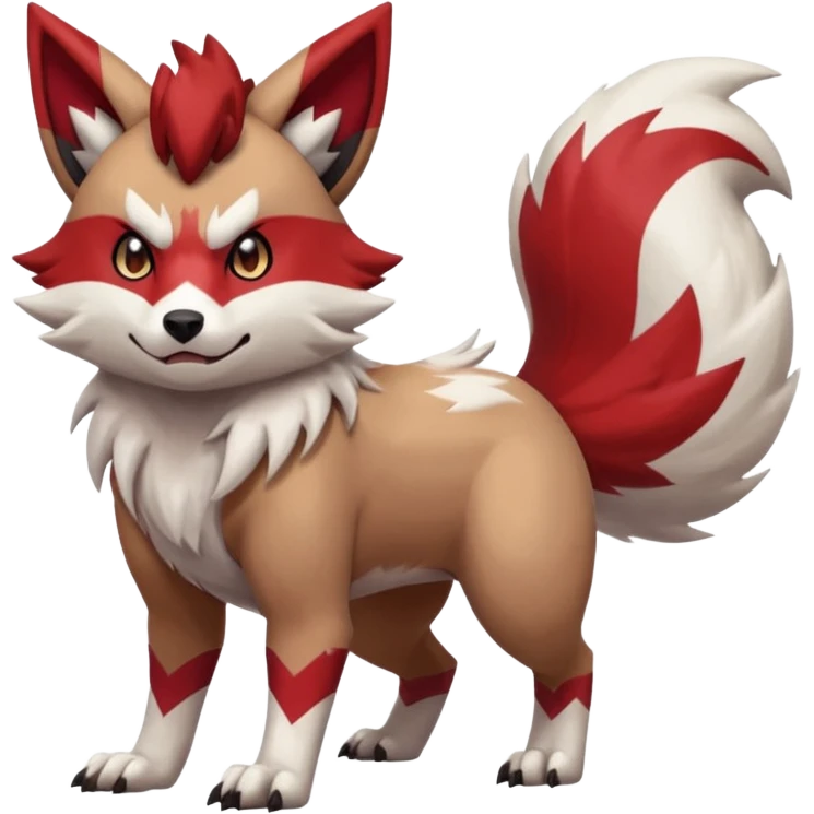 Lycanroc-Zangoose-Zorua-Furret-fusion emoji
