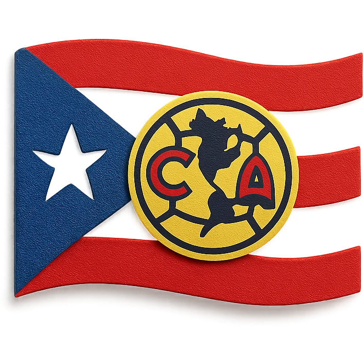 Puerto Rico flag with Club América logo emoji