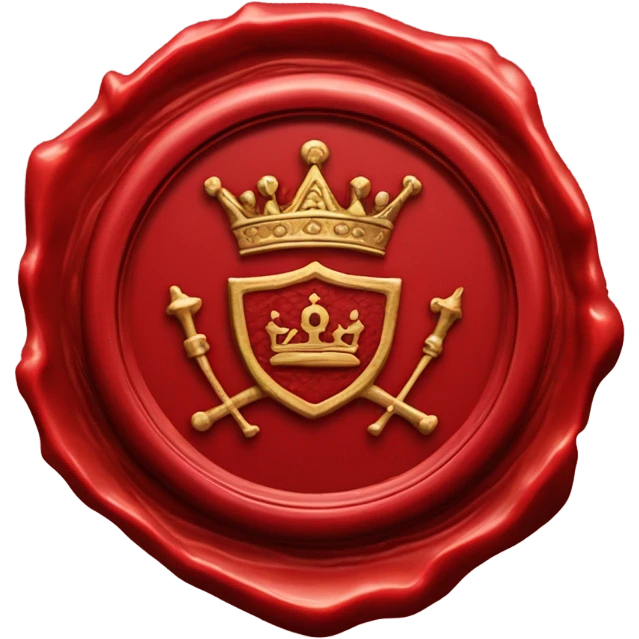 king wax seal red circle emoji