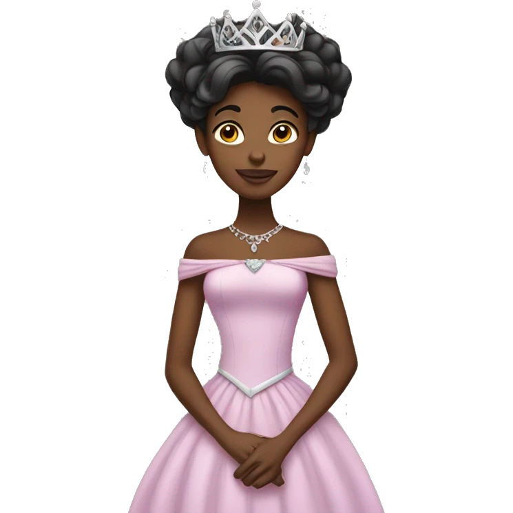 Black princess with a tiara  emoji
