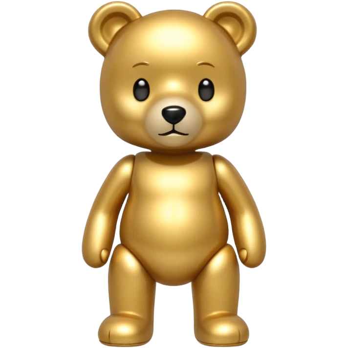 gold metal tedy bear emoji