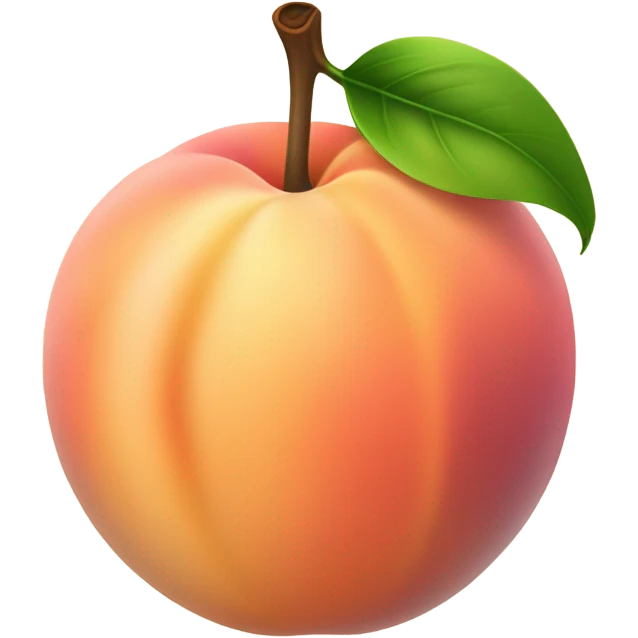 Peach dripping white towards the middle to the end emoji