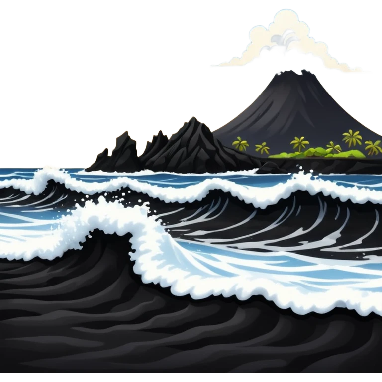 icelands black sand beach emoji