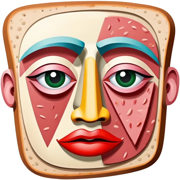 picasso abstract art SPAM MEAT face painting emoji