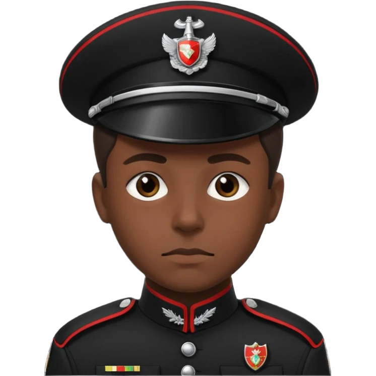 Creamele con la divisa da Carabiniere nera   emoji