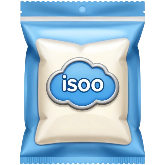 A little baggie filled with baking powder emoji