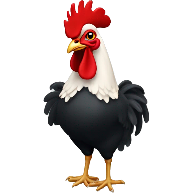 Coq français noir emoji