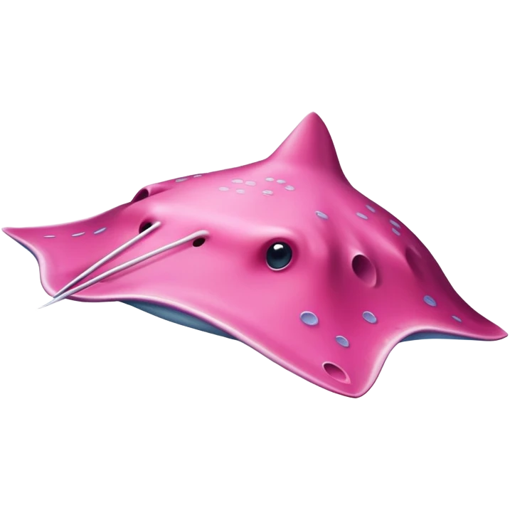 Pink sting ray emoji